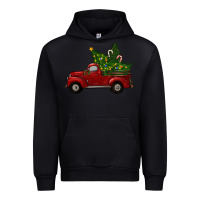 Black Christmas Trees With Truck Urban Hoodie - RanaPortraitStore
