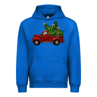 Cobalt Christmas Trees With Truck Urban Hoodie - RanaPortraitStore