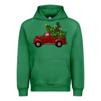 Emerald Christmas Trees With Truck Urban Hoodie - RanaPortraitStore