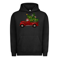 Pigment Black Christmas Trees With Truck Urban Hoodie - RanaPortraitStore