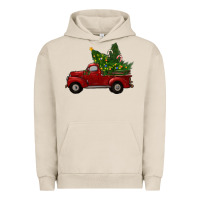 Pigment French Oak Christmas Trees With Truck Urban Hoodie - RanaPortraitStore