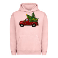 Pigment Salmon Christmas Trees With Truck Urban Hoodie - RanaPortraitStore