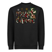 Black merry christmas Heavyweight Sweatshirt - JahusDesignShop