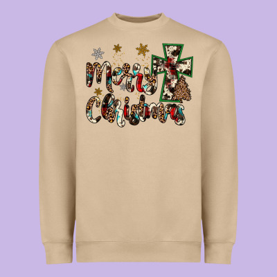 Merry Christmas Heavyweight Sweatshirt Designed By Jahusdesignshop