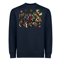 Navy merry christmas Heavyweight Sweatshirt - JahusDesignShop