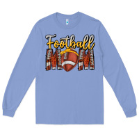 Colony Blue Football Mom Long Sleeve Tee - CowhideDigitalArt