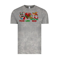 Cloud Rock Peace Love Day Of The Dead Vintage Tee - BundleAndBundleShop