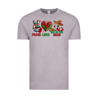 Peace Love Day Of The Dead Vintage Tee | Teevron
