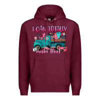 Burgundy i can totally make that Premium Hoodie - Artiststas