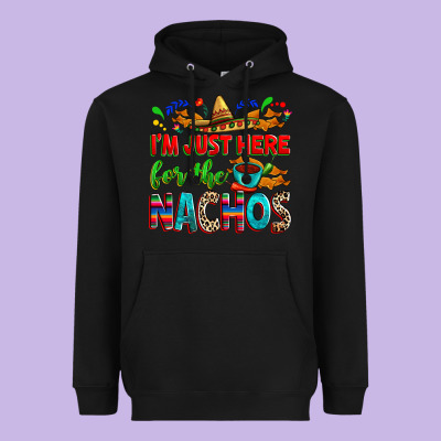 I'm Just Here For The Nachos Heavyweight Hoodie Designed By Ranaportraitstore