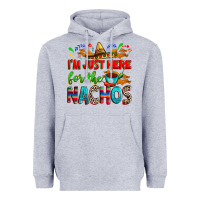 Heather Grey I'm just here for the nachos Heavyweight Hoodie - RanaPortraitStore