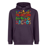 Plum I'm just here for the nachos Heavyweight Hoodie - RanaPortraitStore