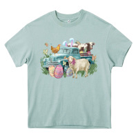 Arona Easter truck farm animals Easter Day Heavy Core Tee - HowdyJamesFarm