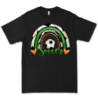 Black Soccer Rainbow Premium Tee - RanaPortraitStore