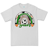 Dove Grey Soccer Rainbow Premium Tee - RanaPortraitStore