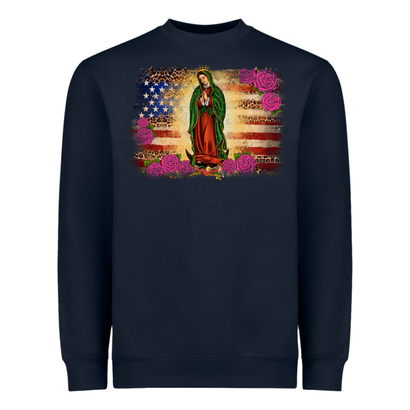 America Our Lady Of Guadalupe Heavyweight Sweatshirt by JahusDesignShop | Teevron