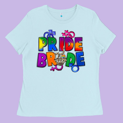 Pride Bride Ladies Tee Designed By Fadigitalartstudio