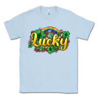 Dusty Blue Lucky St. Patrick's Day Classic Tee - HowdyJamesFarm