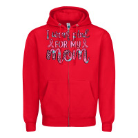 Red i wear pink for my mom Zipper Hoodie - JahusDesignShop
