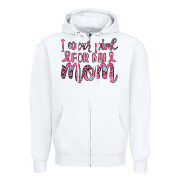 White i wear pink for my mom Zipper Hoodie - JahusDesignShop
