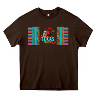 Chocolate Brown texas chica skull with bandana Heavy Core Tee - Jasminsmagicworld