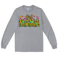 Heather Grey Girl Mama Long Sleeve Tee - CowhideDigitalArt