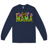 Navy Girl Mama Long Sleeve Tee - CowhideDigitalArt