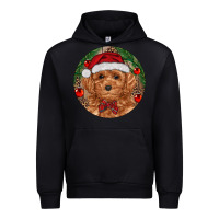Black Christmas Toy Poodle Urban Hoodie - RanaPortraitStore