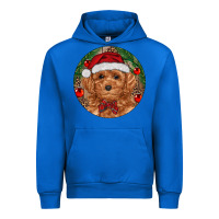 Cobalt Christmas Toy Poodle Urban Hoodie - RanaPortraitStore