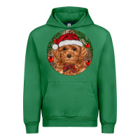 Emerald Christmas Toy Poodle Urban Hoodie - RanaPortraitStore