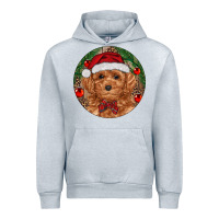 Heather Grey Christmas Toy Poodle Urban Hoodie - RanaPortraitStore