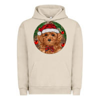 Pigment French Oak Christmas Toy Poodle Urban Hoodie - RanaPortraitStore