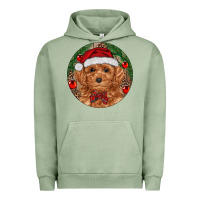 Pigment Oil Green Christmas Toy Poodle Urban Hoodie - RanaPortraitStore