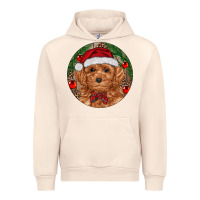 Sandshell Christmas Toy Poodle Urban Hoodie - RanaPortraitStore