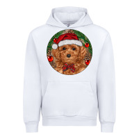 White Christmas Toy Poodle Urban Hoodie - RanaPortraitStore