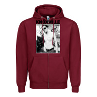 Burgundy johnny knoxville Zipper Hoodie - DesigneFamous