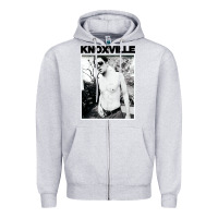 Heather Grey johnny knoxville Zipper Hoodie - DesigneFamous