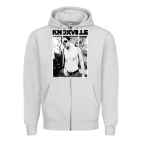 Dove Grey johnny knoxville Zipper Hoodie - DesigneFamous