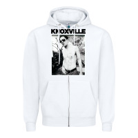 White johnny knoxville Zipper Hoodie - DesigneFamous