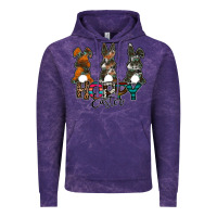 Cloud Purple Hoppy Easter Vintage Hoodie - CowhideDigitalArt