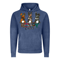 Vintage Denim Hoppy Easter Vintage Hoodie - CowhideDigitalArt