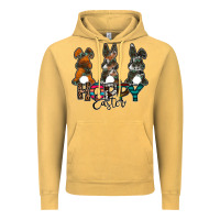 Vintage Mustard Hoppy Easter Vintage Hoodie - CowhideDigitalArt