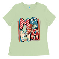 Matcha 4th of July mama with lightning bolt Ladies Tee - FaDigitalArtStudio