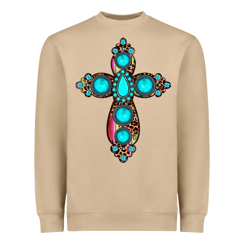 Gemstone Cross Heavyweight Sweatshirt by JahusDesignShop | Teevron