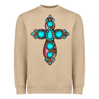 Mushroom gemstone cross Heavyweight Sweatshirt - JahusDesignShop