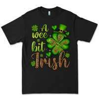 Black St. Patrick's A wee bit irish Premium Tee - OliviaCreatesArt