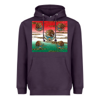 Plum Mexican Flag Heavyweight Hoodie - RanaPortraitStore