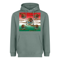 Sage Mexican Flag Heavyweight Hoodie - RanaPortraitStore
