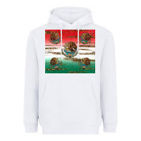 White Mexican Flag Heavyweight Hoodie - RanaPortraitStore