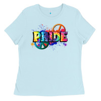 Baby Blue Hippie pride Ladies Tee - FaDigitalArtStudio